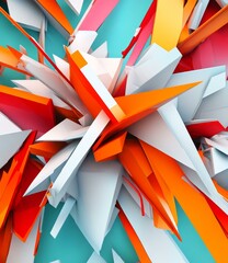 Wall Mural - Abstract Geometric Explosion Art Design