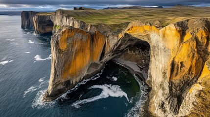 Poster - Dramatic Cliffs and Ocean Coastline View