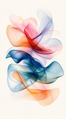Poster - Mesmerizing Abstract Swirls of Vibrant Colors and Dynamic Shapes in a Digital