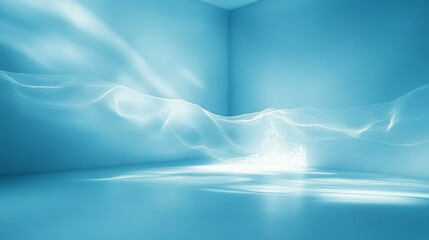 Wall Mural - Abstract Light Blue Interior Scene