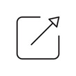 © Krupal - External link icon Simple thin outline