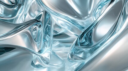Aufkleber - Brushed steel texture with icy silver and teal highlights creates a modern futuristic look