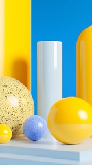 Poster - Colorful Geometric Shapes in Abstract Arrangement for Creative Projects