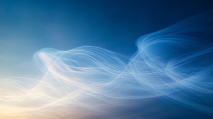 Leinwandbilder - Dynamic abstract design featuring glowing blue streaks radiating outward on a dark gradient background, enhancing a futuristic atmosphere with clear copy space