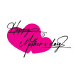 © Sharpin - Happy Mother's Day wishes with heart.Vector illustration