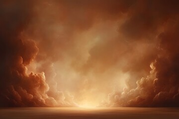 Fototapete - Glowing gateways appear in a dreamlike sky, enveloped by soft clouds and radiant light, creating a sense of otherworldly beauty in the heavens
