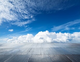 Sticker - blue sky and white cloud background cloudy in rainny season