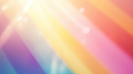 Poster - A colorful rainbow with a bright sun shining through it