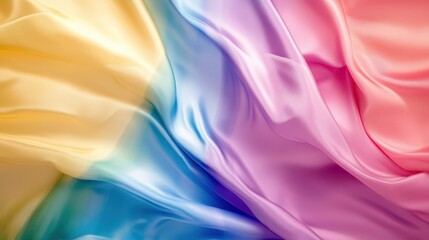 Poster - A colorful piece of fabric with a rainbow pattern