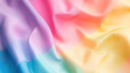 Poster - A colorful piece of fabric with a rainbow pattern