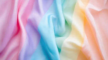 Poster - A colorful fabric with a rainbow pattern