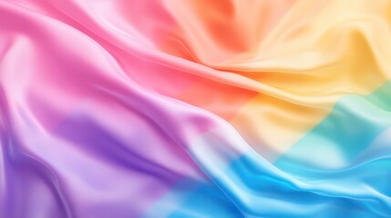 Poster - A colorful piece of fabric with a rainbow pattern