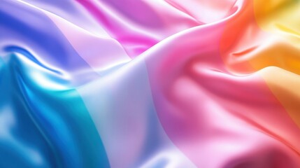 Poster - A colorful piece of fabric with a rainbow pattern