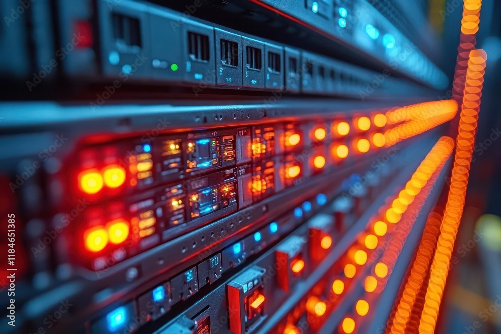 hightech data center infrastructure professional server rack ...