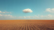© YoursTrulyPhotos - A lone cloud hovers over an empty field, symbolizing the weight of loneliness with a blurred space on the side representing isolation and emptiness