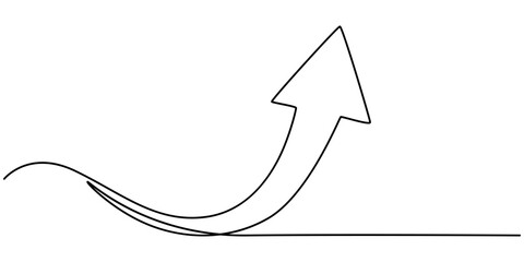 Arrow pointing right, line continuous drawing vector. One line Arrow pointing right, vector background. Arrow pointing right, icon. Continuous outline of a Arrow pointing right, Continuous line design