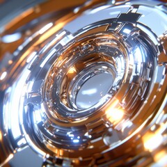 Poster - Futuristic product presentation digital studio 3d abstract design high-tech environment close-up view innovative concept