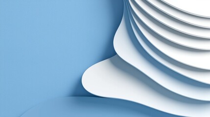 Poster - Dynamic abstract shapes digital art futuristic gradient backgrounds blue environment minimalist viewpoint