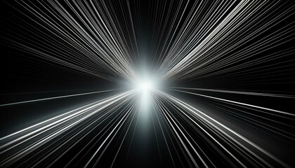 Wall Mural - abstract light rays in a black background with a diagonal white light ray