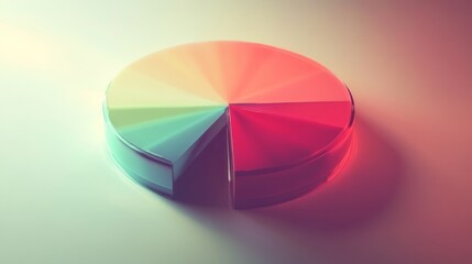 Poster - a detailed d pie chart illustrating market share distribution, with textured segments and a light re