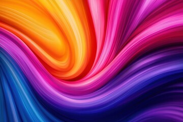 Poster - A vibrant swirl of colors blending seamlessly, showcasing hues of orange, pink, purple, and blue in a dynamic, flowing pattern.
