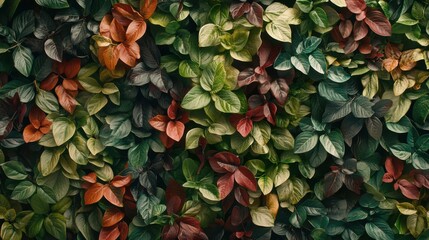 Wall Mural - Lush Greenery with Vibrant Leaves in Various Shades and Textures