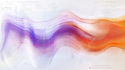 Fototapete - A sophisticated multi-layered financial graph illustrating complex data relationships, with smooth curves and a polished finish, conveying depth in business analysis.