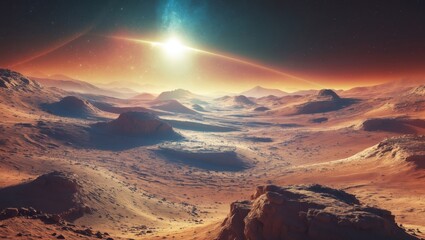 Wall Mural - Sunrise on Mars