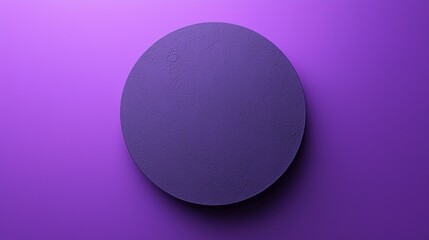 Poster - A deep purple circle floats on an equally rich purple background, drawing attention to its smooth texture and vibrant hue, evoking feelings of tranquility and harmony