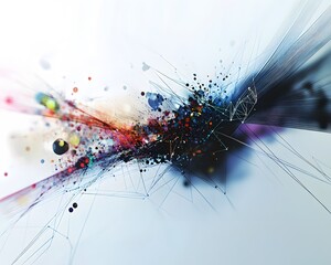 Poster - An abstract composition showcasing vibrant colors and dynamic patterns