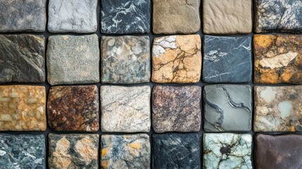 Poster - Colorful stone tile texture background.