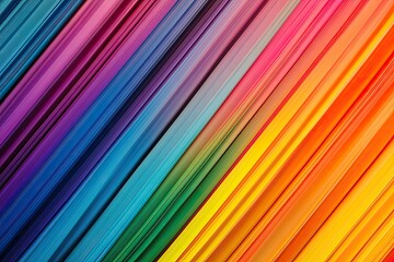 Poster - creative gradient in vibrant rainbow tones arranged diagonally to create dynamic visual motion