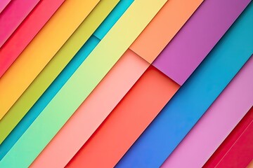 Poster - creative gradient in vibrant rainbow tones arranged diagonally to create dynamic visual motion