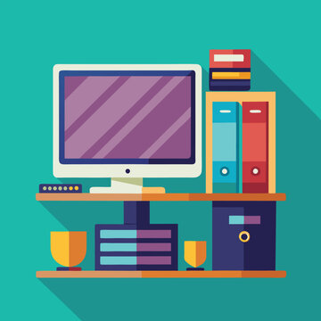 dekstop computer vector