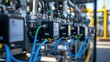 © Justlight - Complex networks of control panels, pneumatic hoses, and electrical cables orchestrating automated processes in a modern manufacturing facility highlight technology and efficiency in production