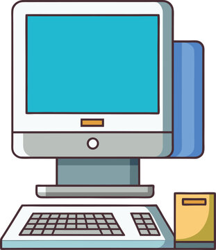 dekstop computer vector