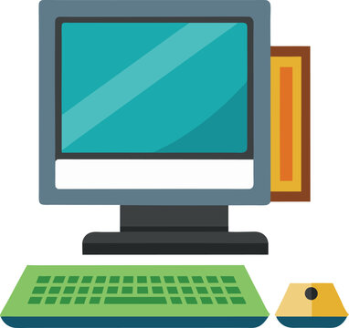 dekstop computer vector