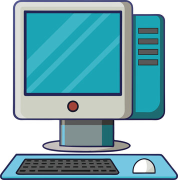 dekstop computer vector