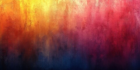 Poster - Abstract gradient background featuring vibrant colors transitioning from yellow to red, orange, and blue in a smooth flow