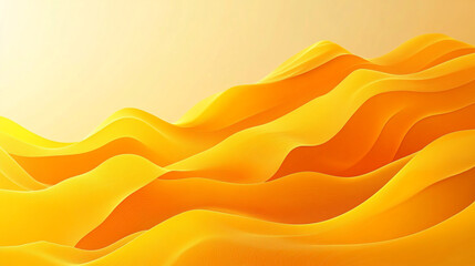 Poster - Bright orange waves create a warm and inviting atmosphere through smooth gradient design