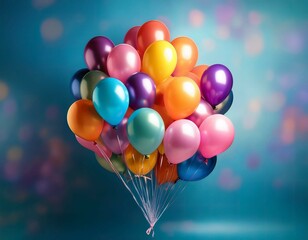 Sticker - colorful balloons background