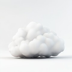 Poster - A soft, fluffy white cloud sculpture against a minimalist background.