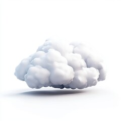 Poster - A whimsical white cloud floating in a bright, minimalist setting.