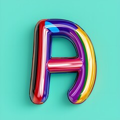 Poster - Colorful balloon letter 