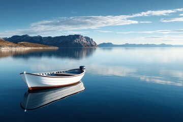 Naklejka na meble Peaceful aerial landscape of a fisherman's lake