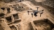 © ahmad - Drone surveying an archaeological dig site.