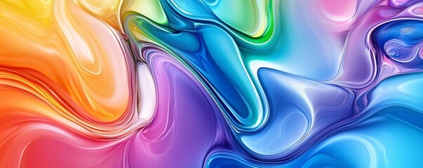 Poster - Colorful abstract background flowing smoothly with bright colors