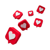 Colorful heart icons floating in a playful arrangement highlighting love and affectionColorful heart icons floating in a playful arrangement highlighting love and affection