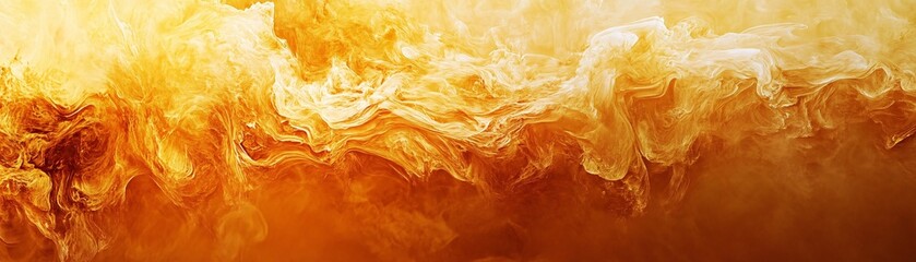 Aufkleber - Golden and white ink mixing, creating stunning abstract visuals