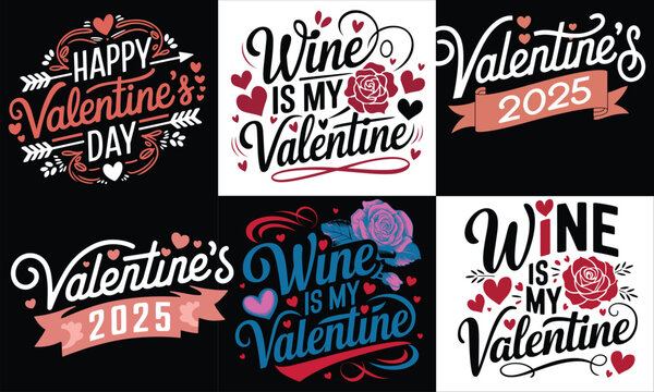 Heartfelt Valentine's Day T-Shirt Design Bundle Spread the Love